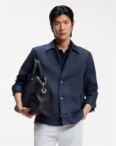 Hugo Boss - Relaxed-Fit Overshirt - Dark Blue